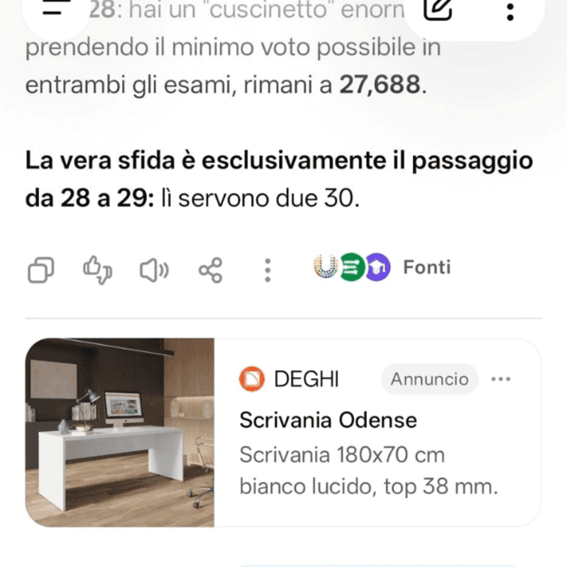 esempio annuncio ChatGPT Ads poco pertinente con la chat in corso